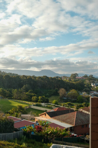 Cringila's sloping site with views across the Illawarra